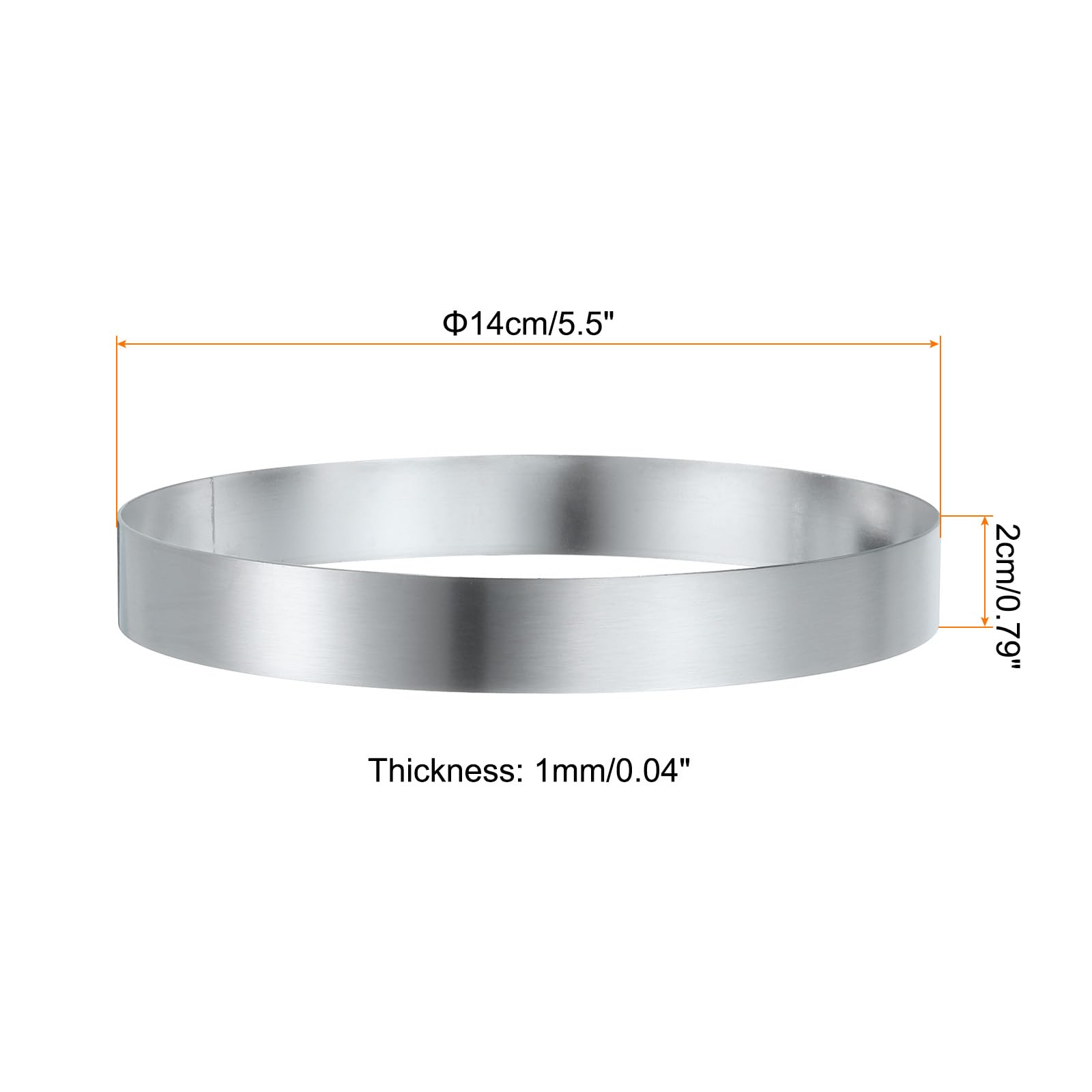 Amazon.com: HARFINGTON Round Cake Ring 5.5 x 1 Inch Seamless